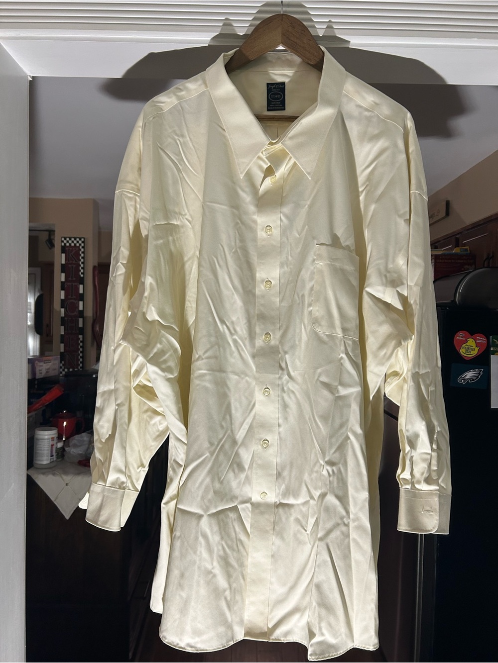 Joseph & Feiss Cream Long-Sleeve Dress Shirt